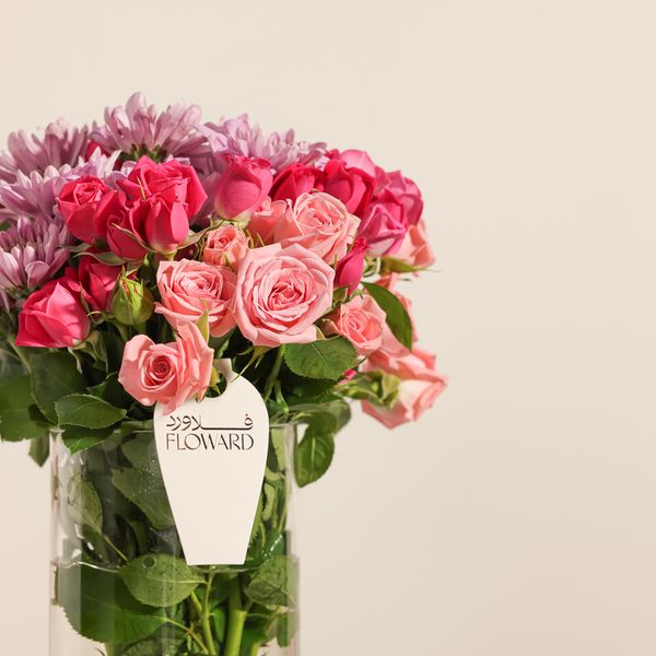 مزهرية زهور بالدرجات وردية السحرية - Image 6