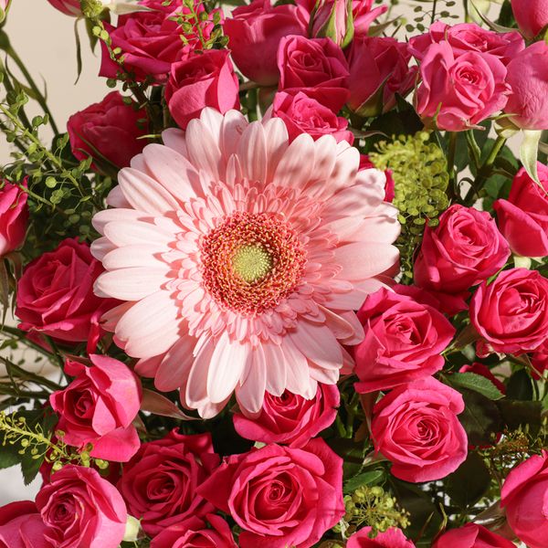 فازة زهور الإشراقة الوردية - Image 6