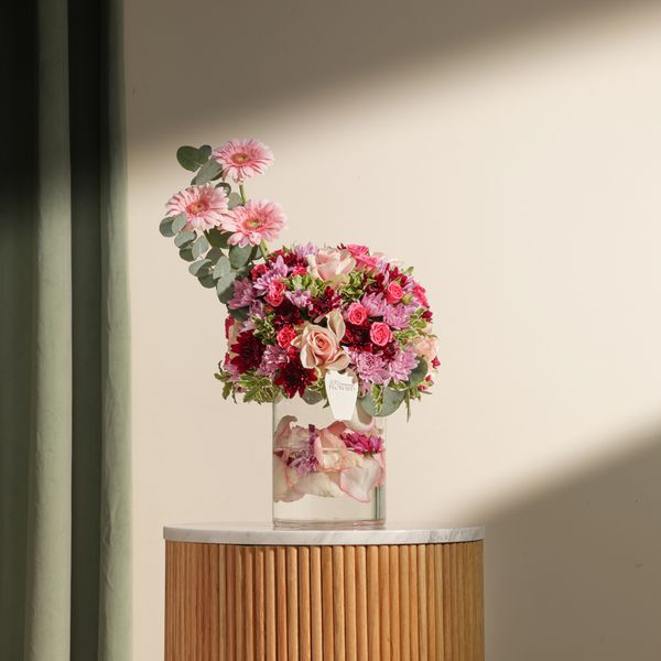 فازة زهور البستان الوردي - Image 3