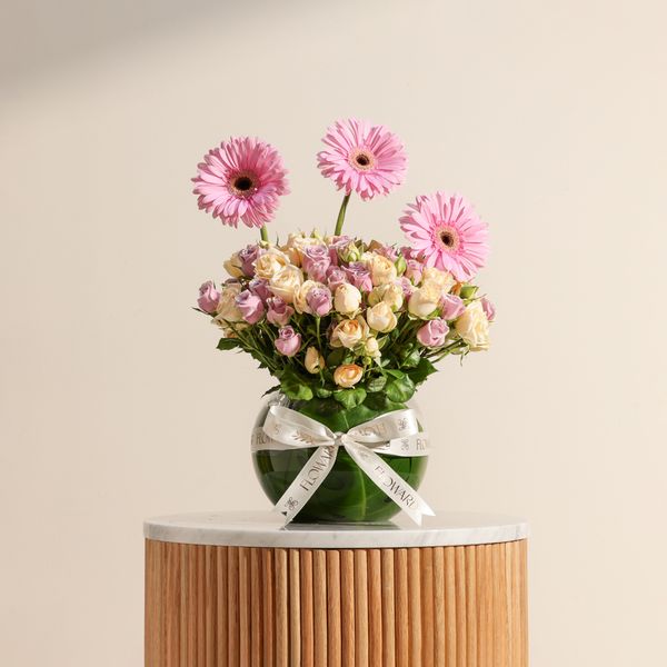 مزهرية زهور همسات ألوان الباستيل