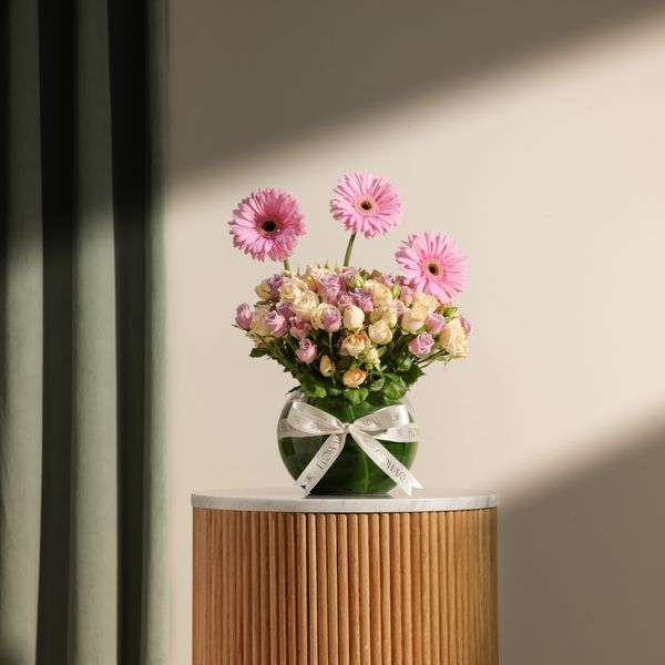 مزهرية زهور همسات ألوان الباستيل - Image 2